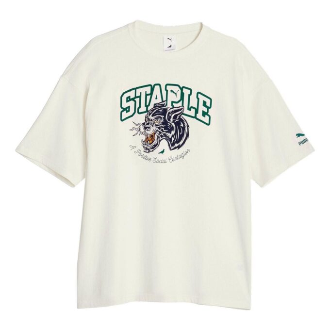 Koszulka z grafiką PUMA x STAPLE w kolorze białym