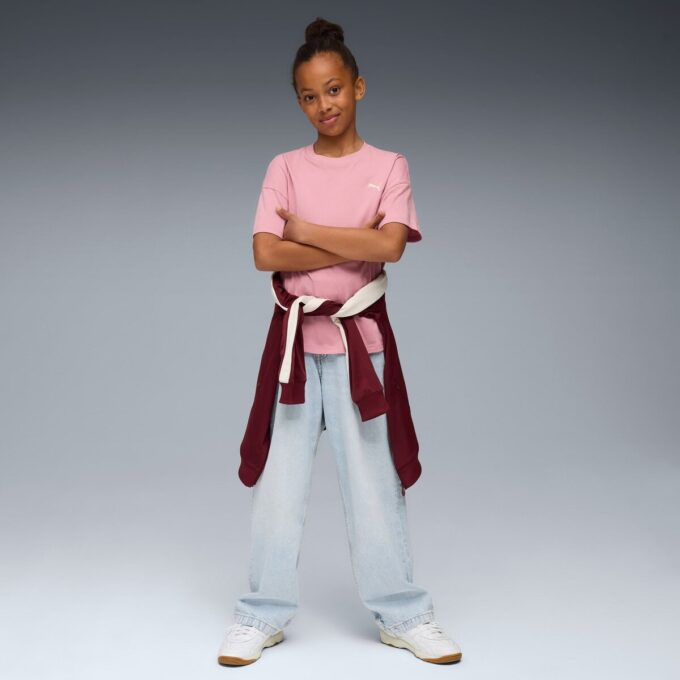 Koszulka z krótkim rękawem dla dużych dzieci z kolekcji Wardrobe Essentials Koszulka z krótkim rękawem dla dużych dzieci z kolekcji Wardrobe Essentials
