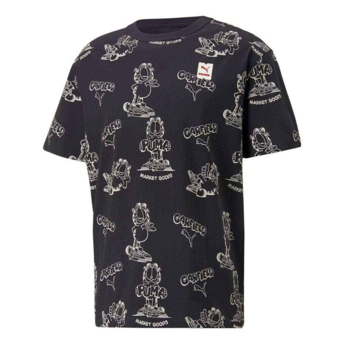 Koszulka z nadrukiem PUMA x GARFIELD „Czarna”