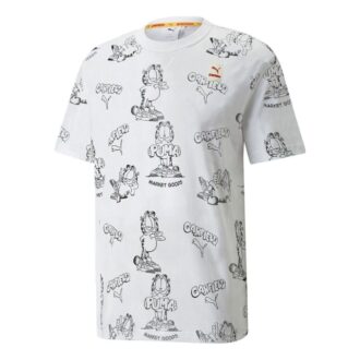 Koszulka z nadrukiem PUMA x GARFIELD w kolorze białym