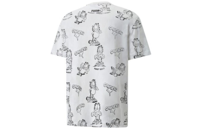 Koszulka z nadrukiem PUMA x GARFIELD w kolorze białym