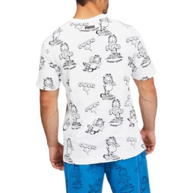 Koszulka z nadrukiem PUMA x GARFIELD w kolorze białym