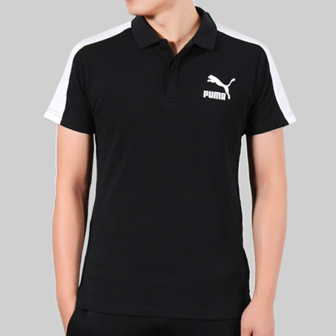 Kultowa koszulka polo T7 „Czarno-biała”