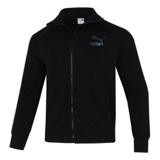 Kultowa kurtka sportowa T7 Retro z kołnierzem typu stójka w kolorze czarnym