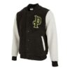 Kurtka baseballowa Logo Sherpa „Czarna”