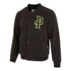 Kurtka baseballowa Logo Sherpa „Czarna”