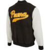 Kurtka baseballowa Logo Sherpa „Czarna”