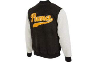 Kurtka baseballowa Logo Sherpa „Czarna”