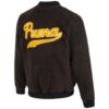 Kurtka baseballowa Logo Sherpa „Czarna”