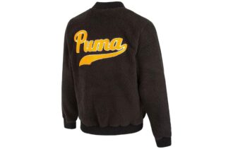Kurtka baseballowa Logo Sherpa „Czarna”