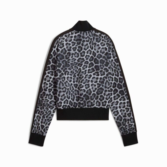Kurtka dresowa damska T7 Leopard Luxe z nadrukiem zwierzęcym