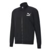 Kurtka dresowa Pinstripe Track Top w paski z polaru z kołnierzem stójką i zamkiem błyskawicznym w kolorze czarnym