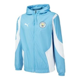 Kurtka Mcfc Prematch Woven Anthem w kolorze niebieskim