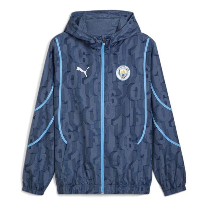 Kurtka przedmeczowa Manchester City Woven w kolorze Inky Blue