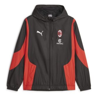 Kurtka przedmeczowa Milan Ac Woven w kolorze czarno-czerwonym