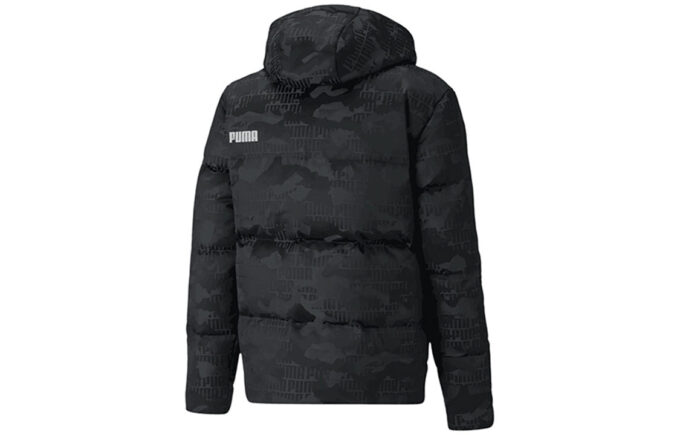 Kurtka puchowa Camo „Czarno-biała”