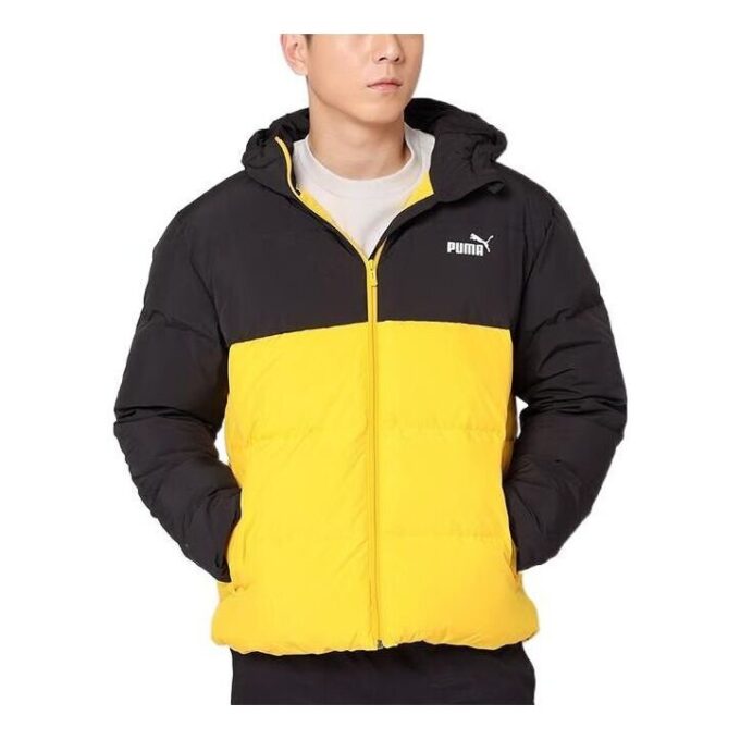 Kurtka puchowa Logo Puffer „Żółta”