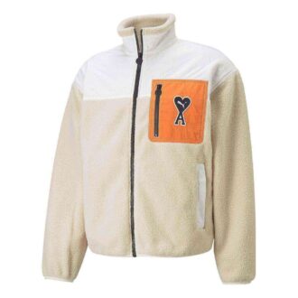 Kurtka PUMA x Ami Sherpa w kolorze beżowym