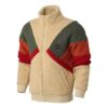 Kurtka Retro Block Sherpa „Brązowo-Czerwono-Zielona”