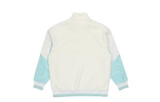 Kurtka Retro Sherpa w kolorze beżowo-niebieskim