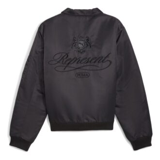Kurtka typu bomber z logo PUMA x REPRESENT w kolorze czarnym