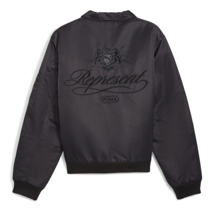 Kurtka typu bomber z logo PUMA x REPRESENT w kolorze czarnym