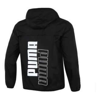 Kurtka wiatroszczelna do biegania Athleisure Casual Sports Woven w kolorze czarnym