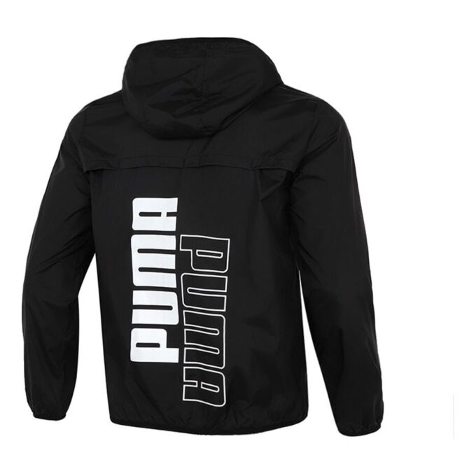 Kurtka wiatroszczelna do biegania Athleisure Casual Sports Woven w kolorze czarnym