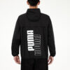 Kurtka wiatroszczelna do biegania Athleisure Casual Sports Woven w kolorze czarnym