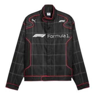 Kurtka wyścigowa Formuły 1 75 lat Motorsport, luźny krój, „czarna”