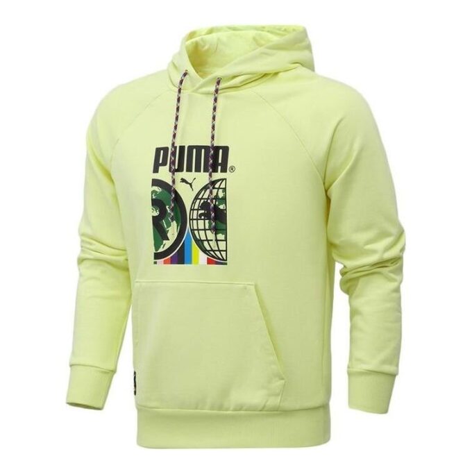 Luźna bluza z kapturem z grafiką „Zielony Czarny”