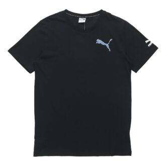 Luźna koszulka z grafiką „Czarno-biało-niebieska”