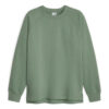 Luźna sportowa bluza typu pullover w kolorze zielonym