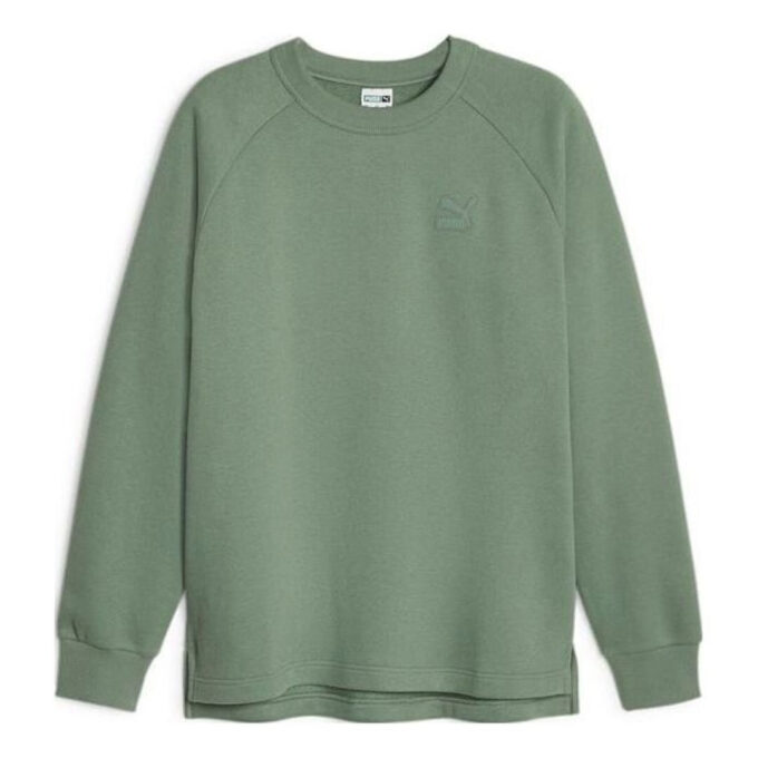 Luźna sportowa bluza typu pullover w kolorze zielonym