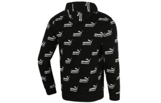 Męska sportowa bluza z kapturem i nadrukiem z logo, w kolorze czarnym Męska sportowa bluza z kapturem i nadrukiem z logo, w kolorze czarnym