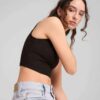 Niezbędny damski prążkowany top typu crop-top Niezbędny damski prążkowany top typu crop-top
