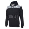 Nowoczesna sportowa bluza z kapturem z polaru z logo w kolorze czarnym