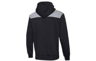 Nowoczesna sportowa bluza z kapturem z polaru z logo w kolorze czarnym Nowoczesna sportowa bluza z kapturem z polaru z logo w kolorze czarnym