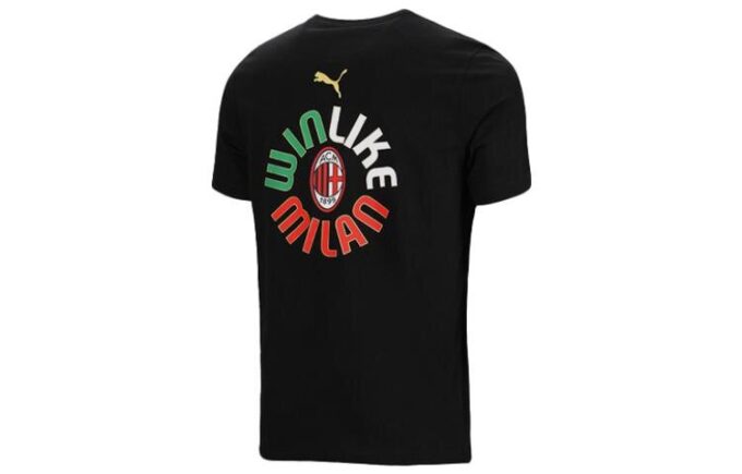 Oficjalna koszulka włoskich mistrzów AC Milan w kolorze czarnym