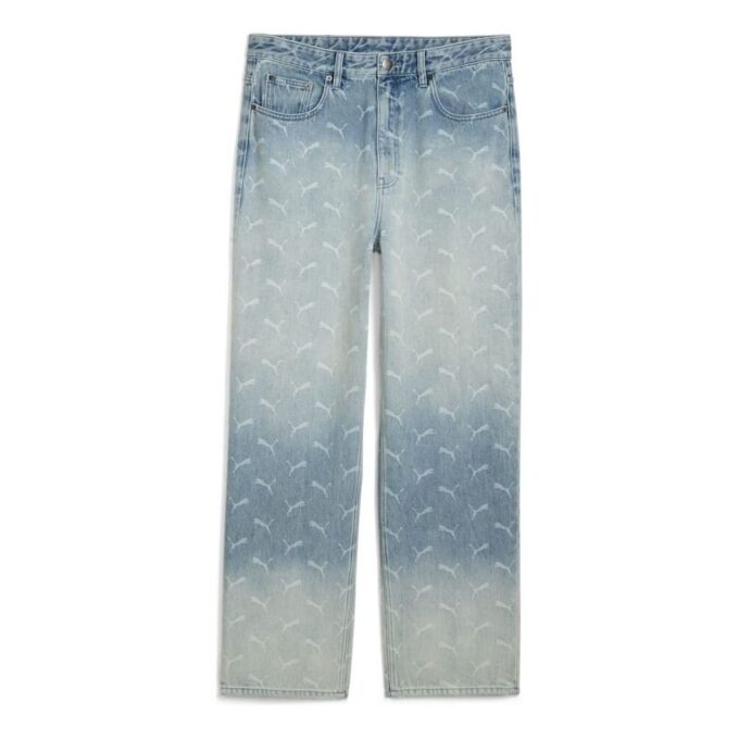 PUMA x A$AP ROCKY Laser Monogram Denim Jeans „Faded Denim AOP”