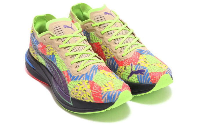PUMA x Atmos Deviate Nitro „Zielony Czerwony Niebieski”