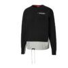 PUMA x ATPT Nadruk krzyżowy Łączenie Luźny Okrągły Dekolt Czarny