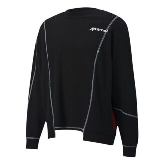 PUMA x ATTEMPT Crossover Casual Okrągły dekolt Kontrastowe kolory Długie rękawy Czarny PUMA x ATTEMPT Crossover Casual Okrągły dekolt Kontrastowe kolory Długie rękawy Czarny