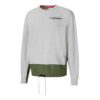 PUMA x ATTEMPT Krzyżowe łączenie casualowe okrągły dekolt szary