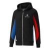PUMA x BMW M Motorsport Regular Fit Męska bluza z kapturem Regular Fit z zamkiem błyskawicznym w kolorze czarno-czerwono-niebieskim
