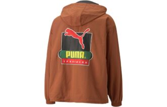 PUMA x Butter Goods Lekka bluza z kapturem i zamkiem błyskawicznym w stylu Pop Over Top w kolorze brązowym