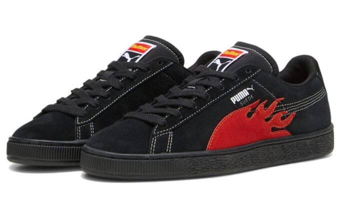 PUMA x Butter Goods Zamszowe Klasyczne Buty „Czarno-Czerwone”