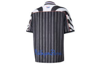 PUMA x KS JERSEY Koszulka polo z krótkim rękawem w paski, czarna PUMA x KS JERSEY Koszulka polo z krótkim rękawem w paski, czarna