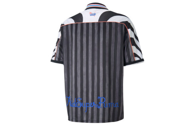 PUMA x KS JERSEY Koszulka polo z krótkim rękawem w paski, czarna