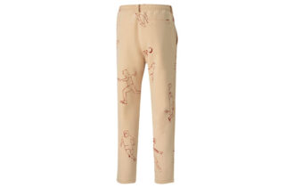 PUMA x KS TAILORED PANTS Dzianinowe długie spodnie brzoskwiniowe